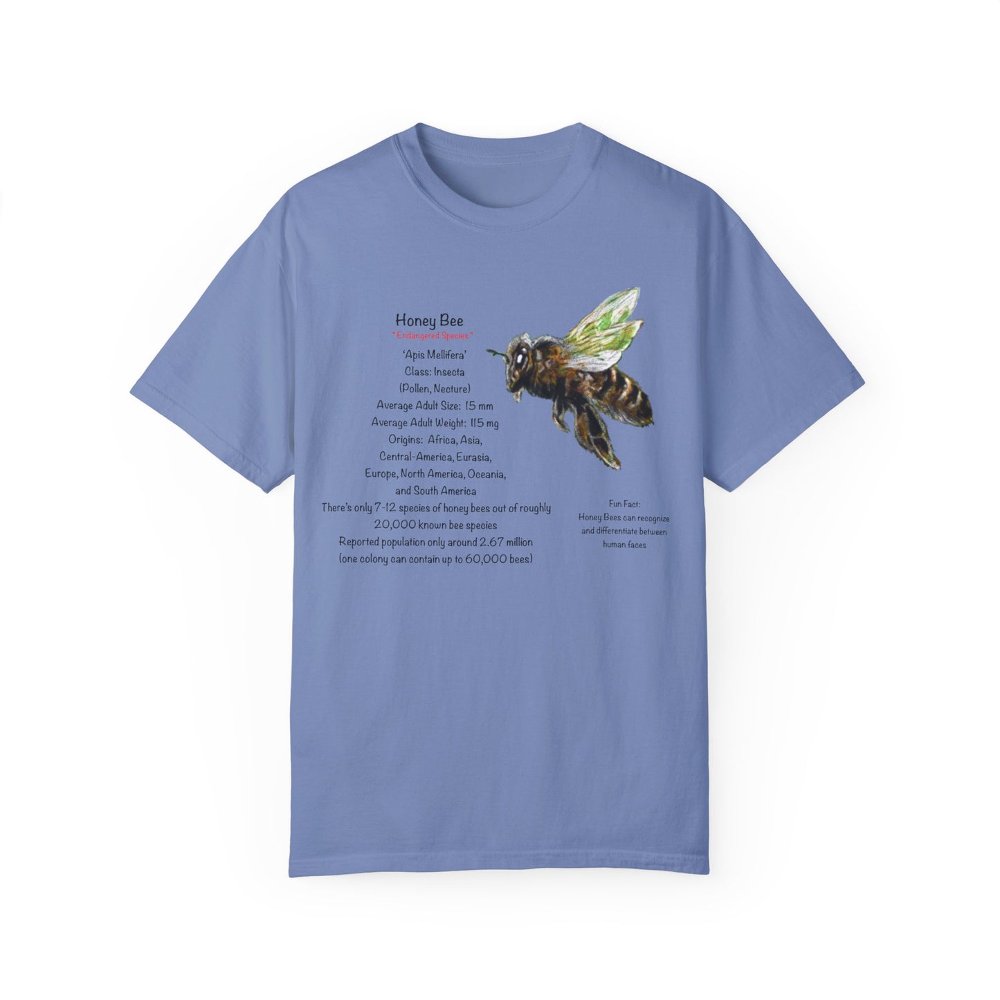 Endangered Honey Bee - Unisex Garment-Dyed T-shirt