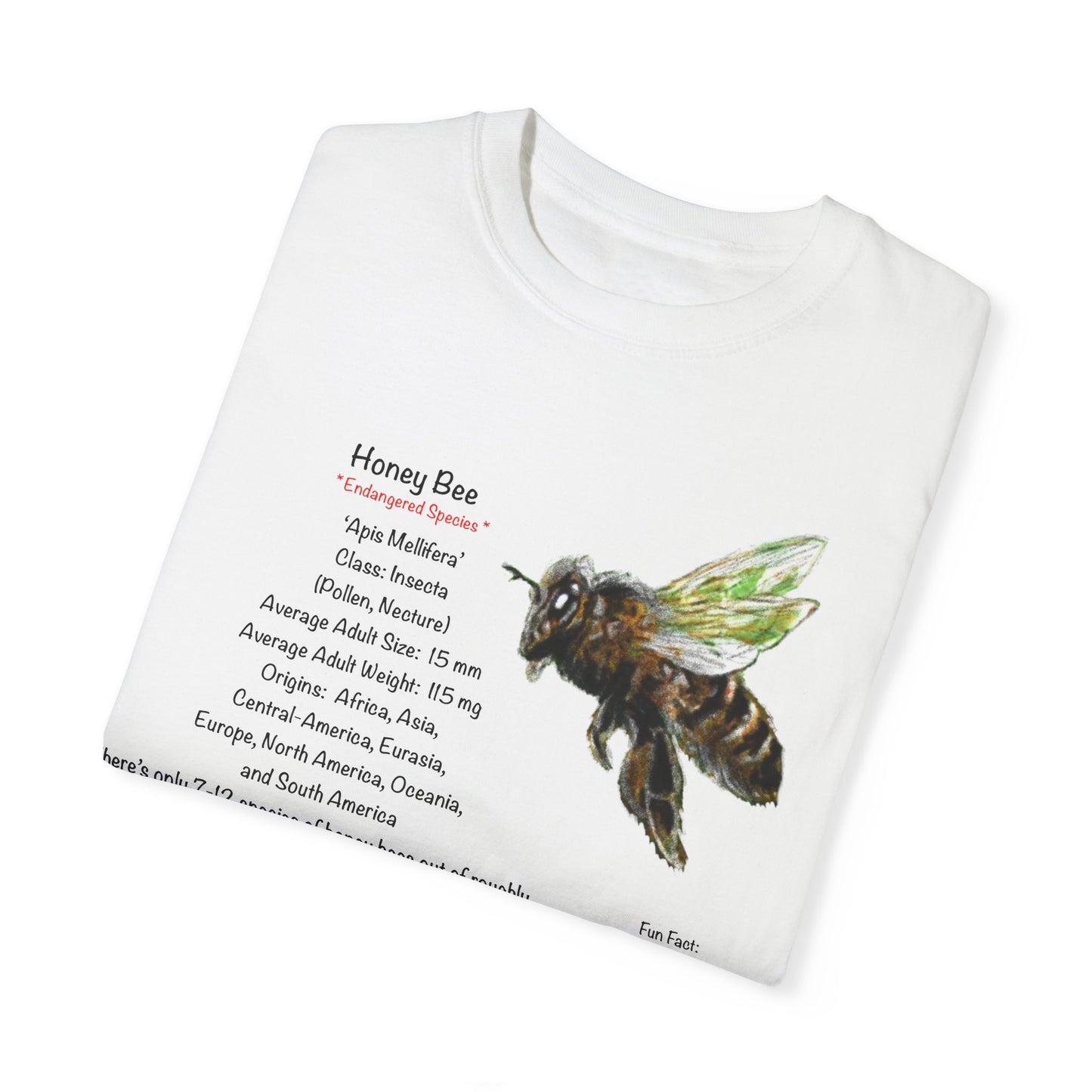 Endangered Honey Bee - Unisex Garment-Dyed T-shirt