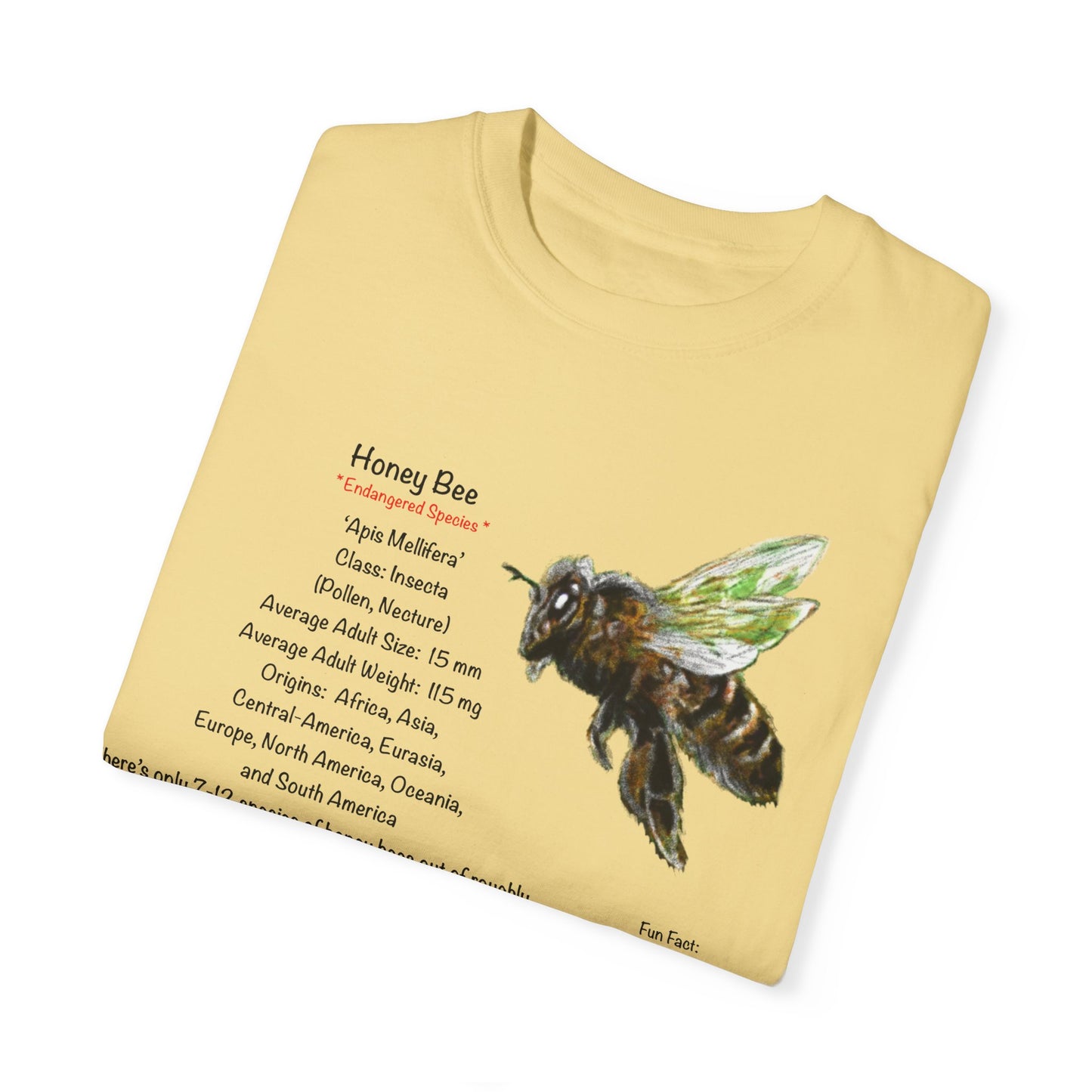 Endangered Honey Bee - Unisex Garment-Dyed T-shirt