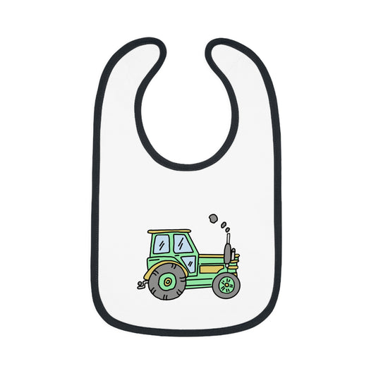 Tractor - Baby Contrast Trim Jersey Bib