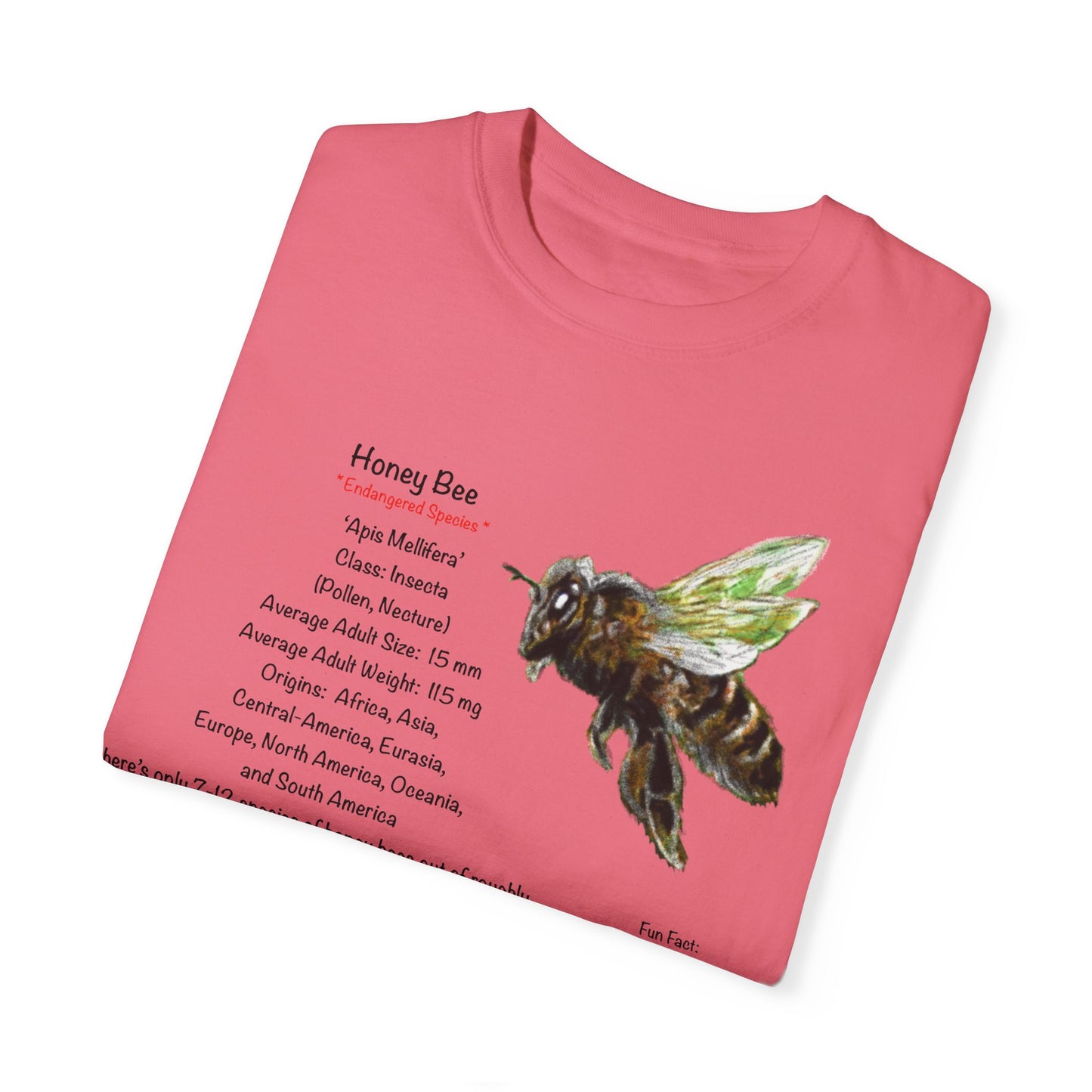 Endangered Honey Bee - Unisex Garment-Dyed T-shirt