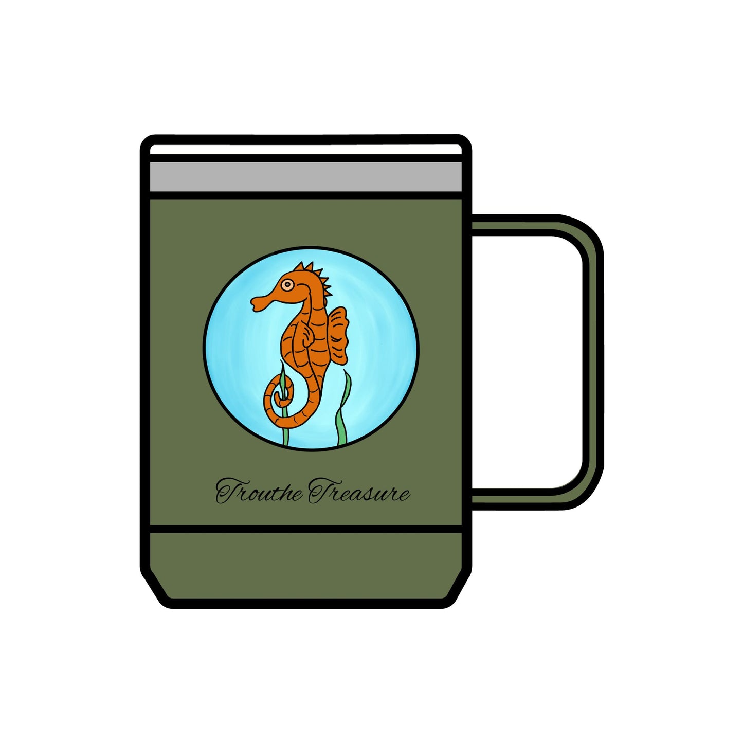 TT Seahorse - Coffee Mug Tumbler, 15oz