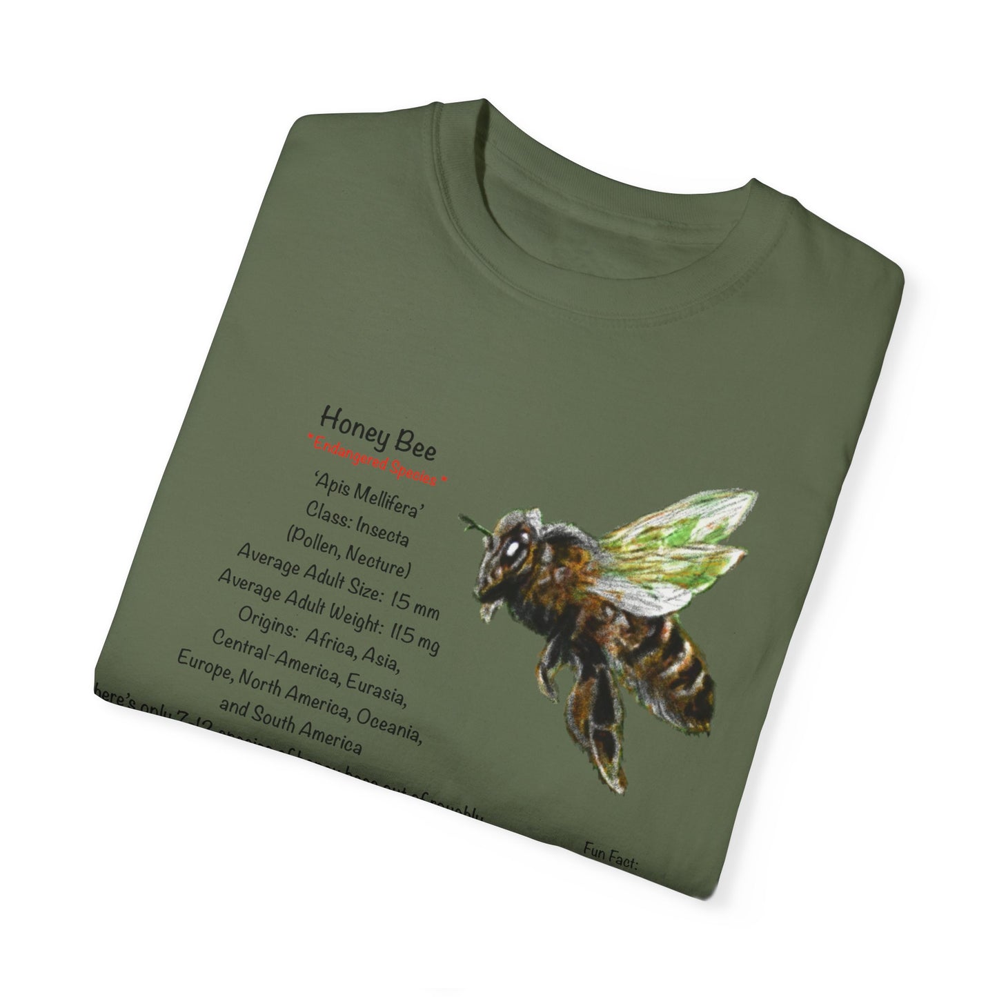 Endangered Honey Bee - Unisex Garment-Dyed T-shirt