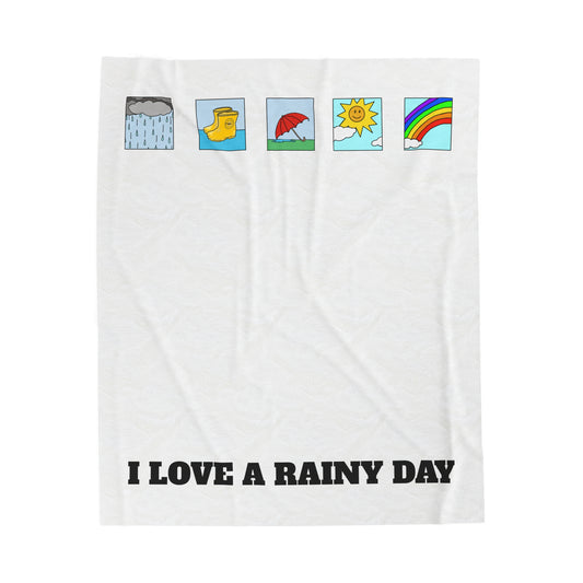 Rainy Day - Velveteen Plush Snuggle Blanket