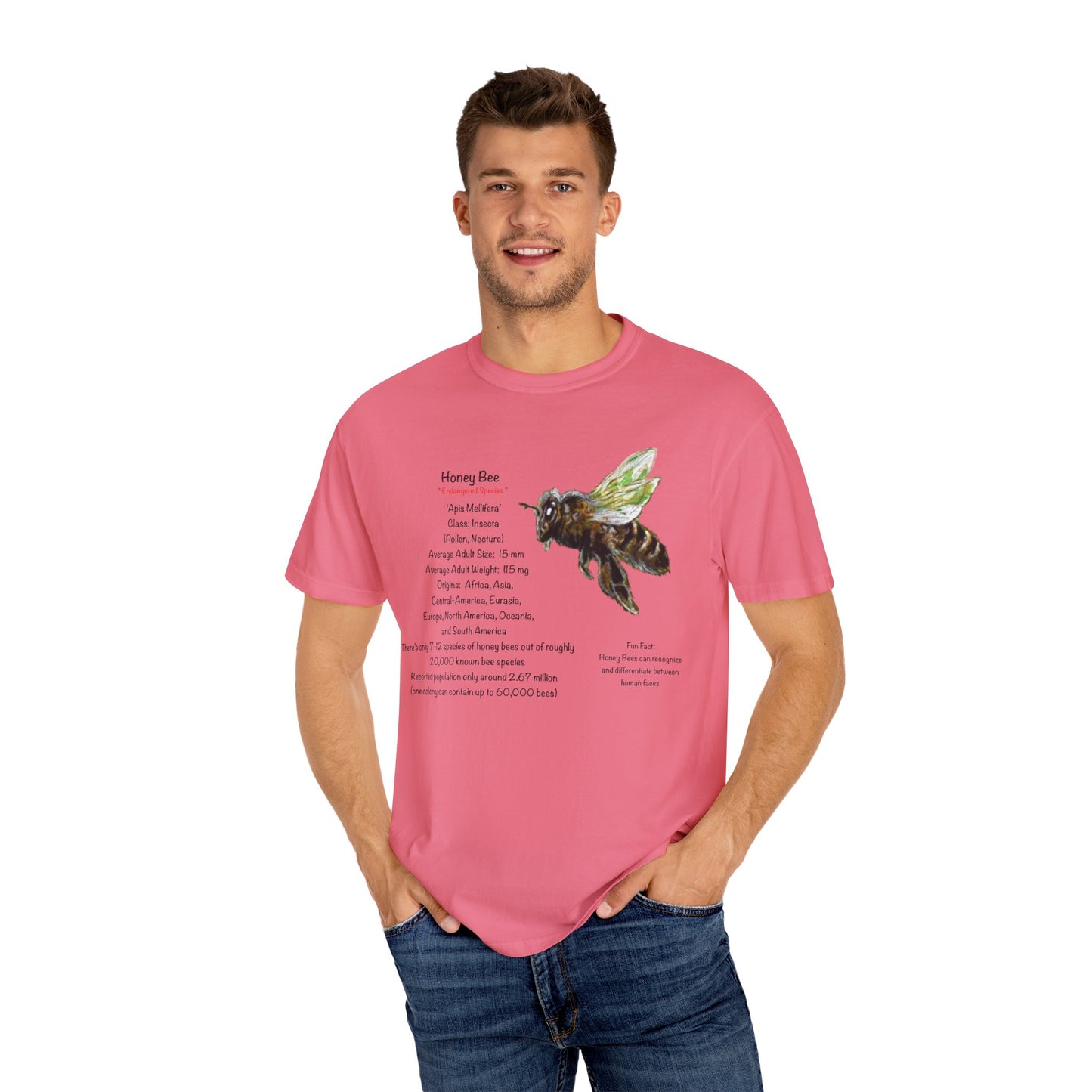 Endangered Honey Bee - Unisex Garment-Dyed T-shirt