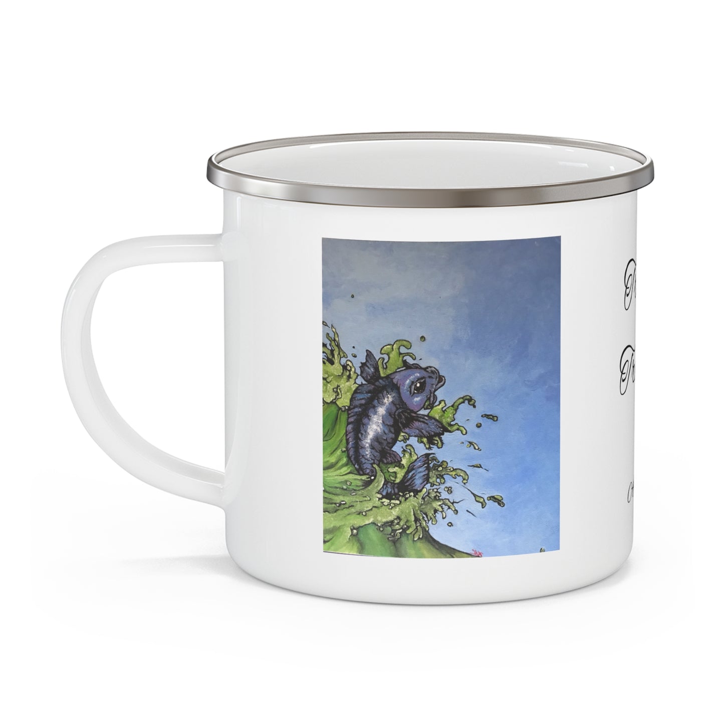 Koi painting - Enamel Camping Mug