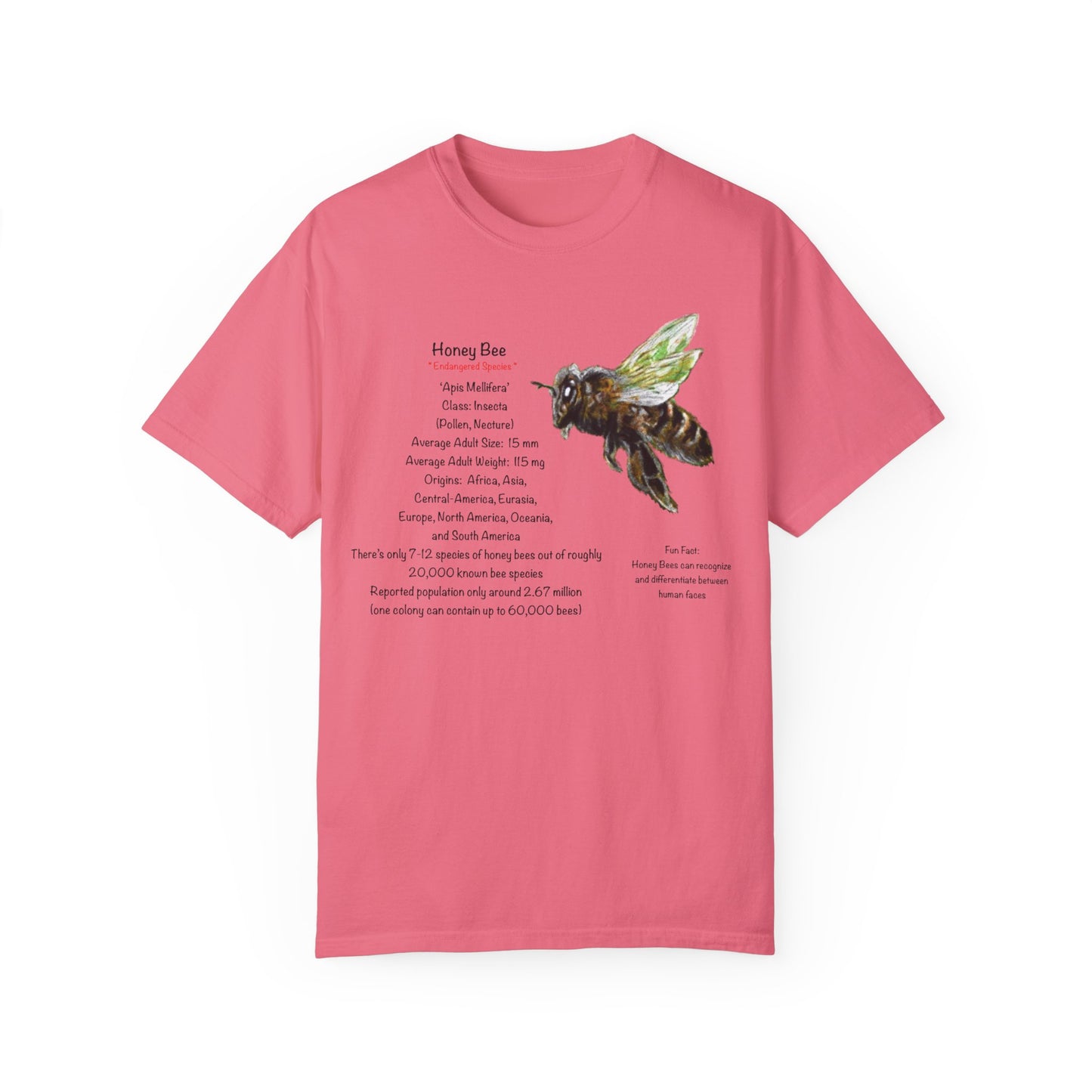 Endangered Honey Bee - Unisex Garment-Dyed T-shirt