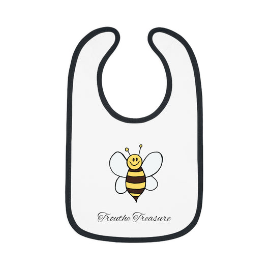 Bee - Baby Contrast Trim Jersey Bib