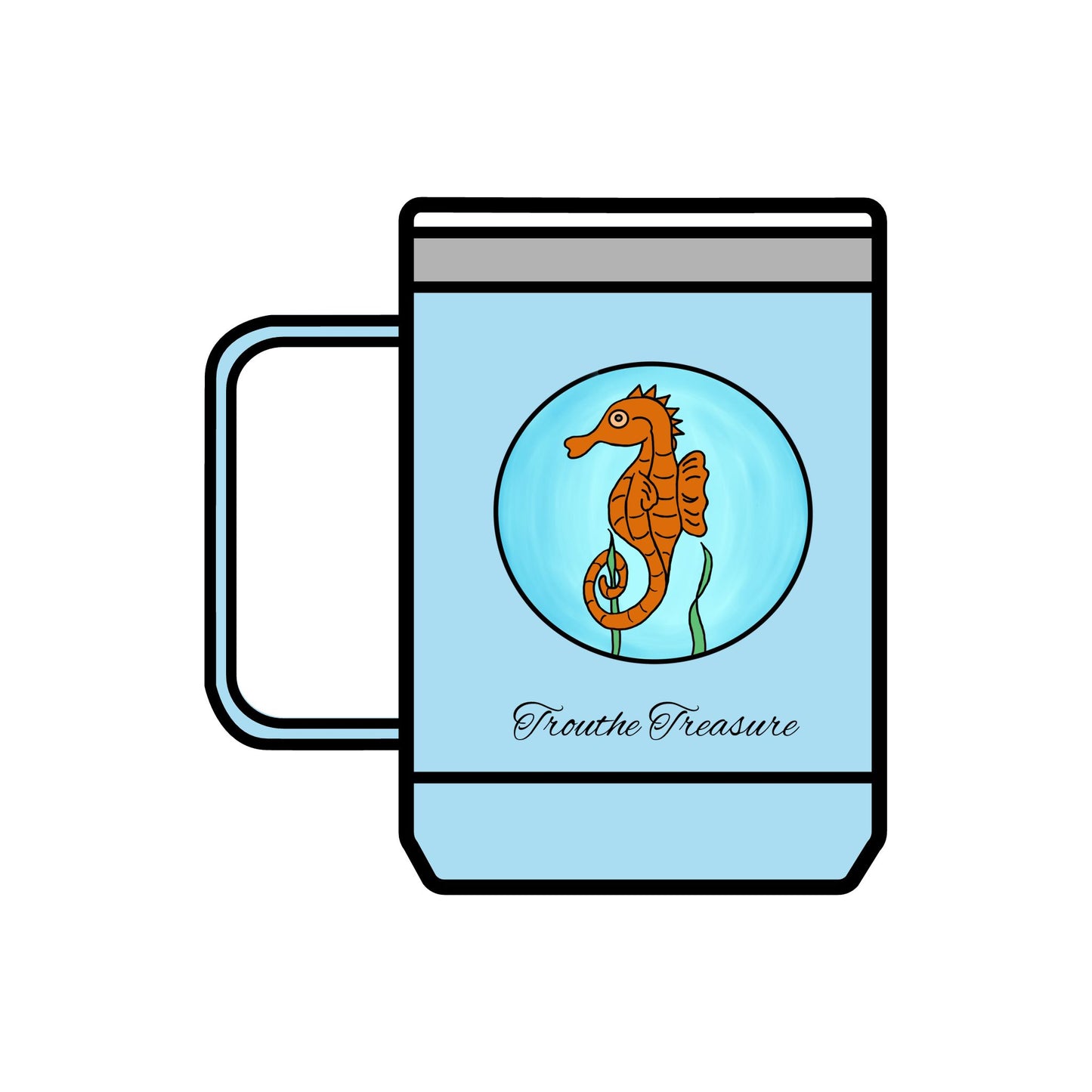 TT Seahorse - Coffee Mug Tumbler, 15oz