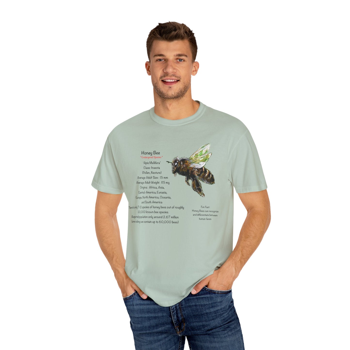 Endangered Honey Bee - Unisex Garment-Dyed T-shirt