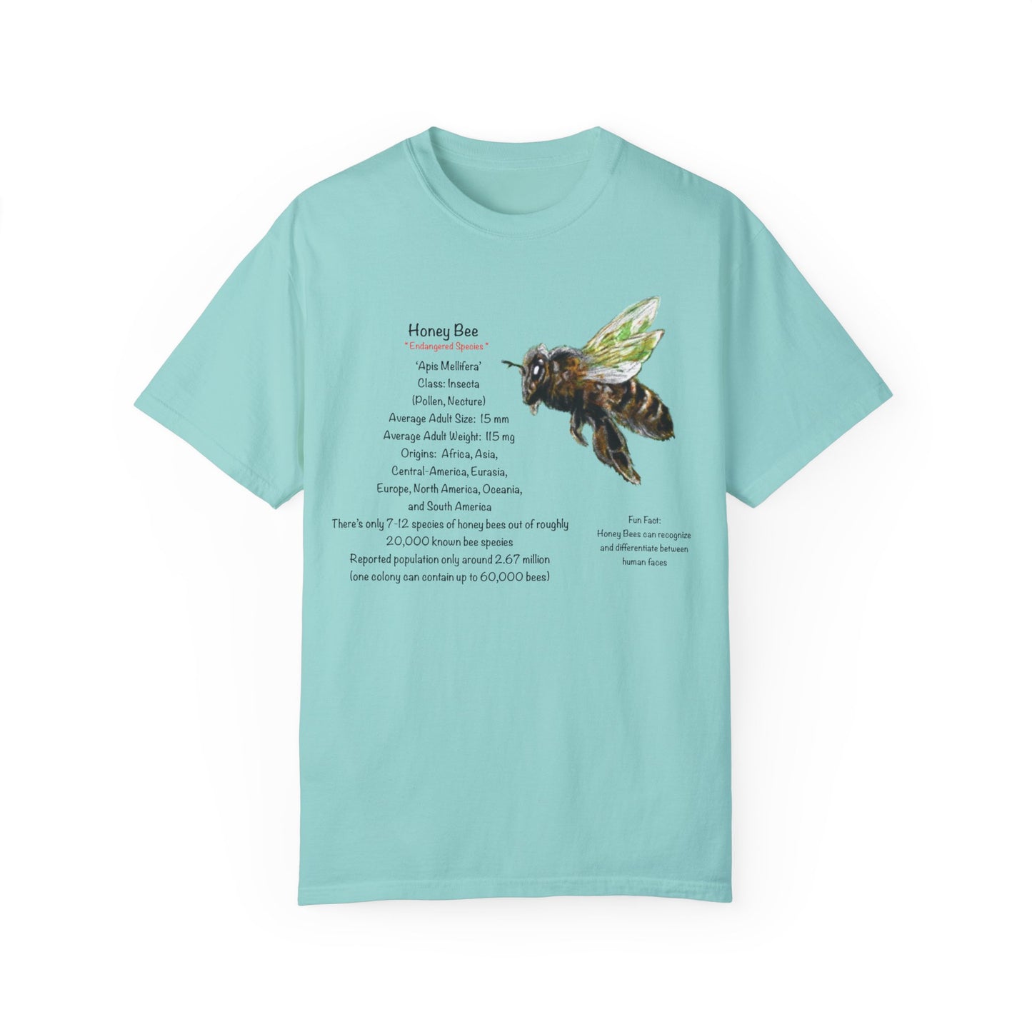 Endangered Honey Bee - Unisex Garment-Dyed T-shirt