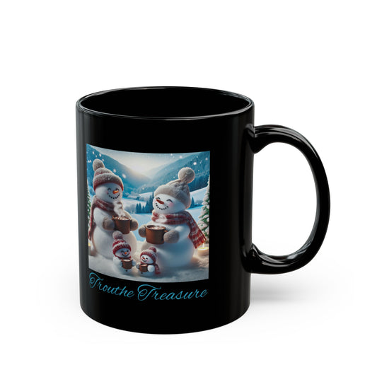 TT Snowman Family - Black Mug (11oz, 15oz)