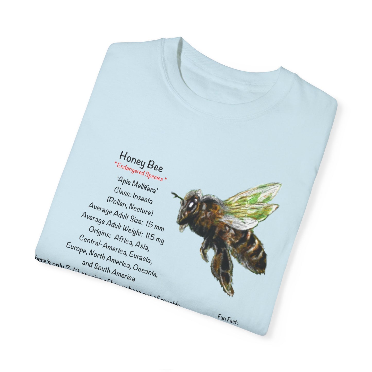 Endangered Honey Bee - Unisex Garment-Dyed T-shirt