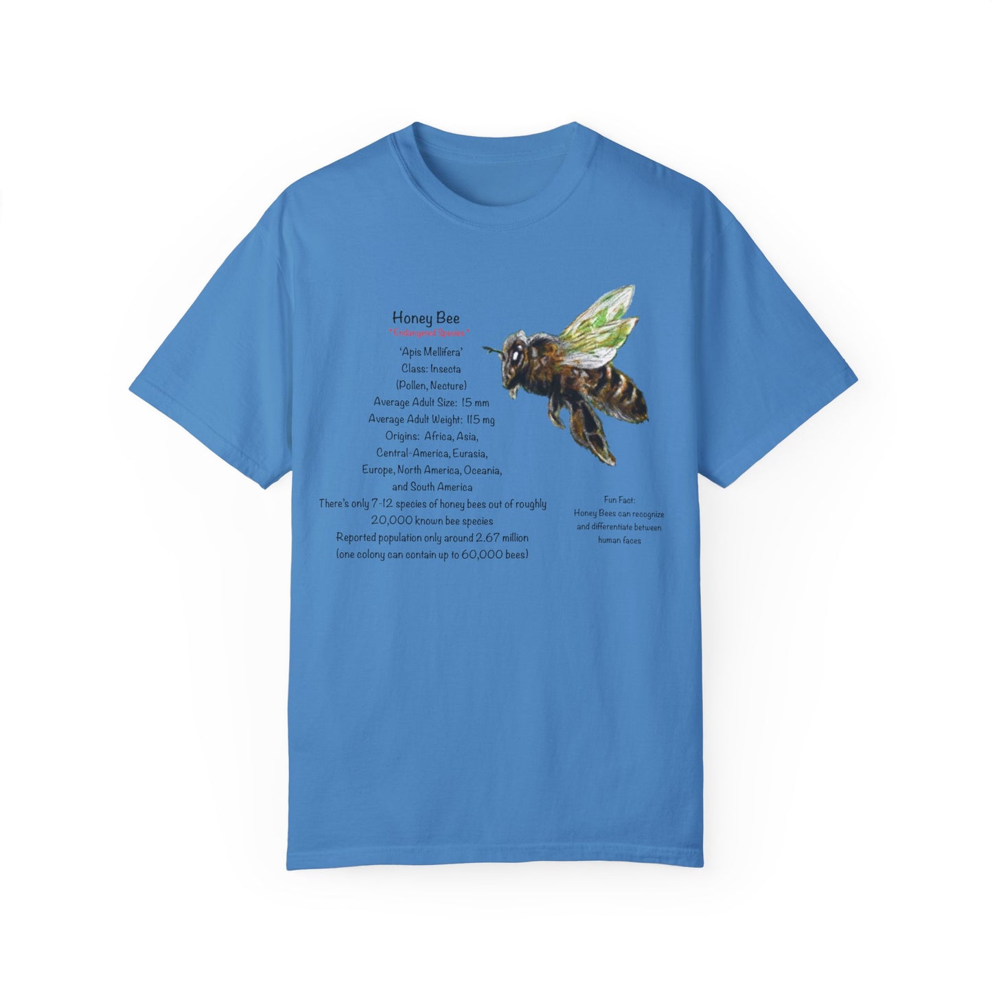 Endangered Honey Bee - Unisex Garment-Dyed T-shirt