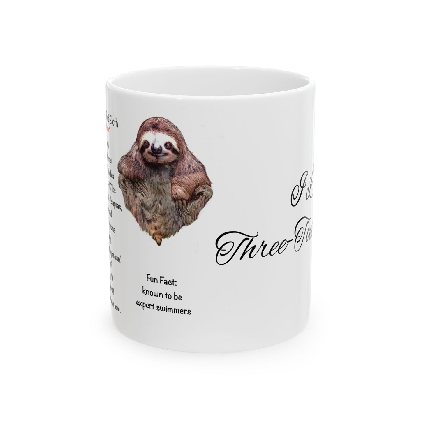 Tree-Toed Sloth - Ceramic Mug, (11oz, 15oz)