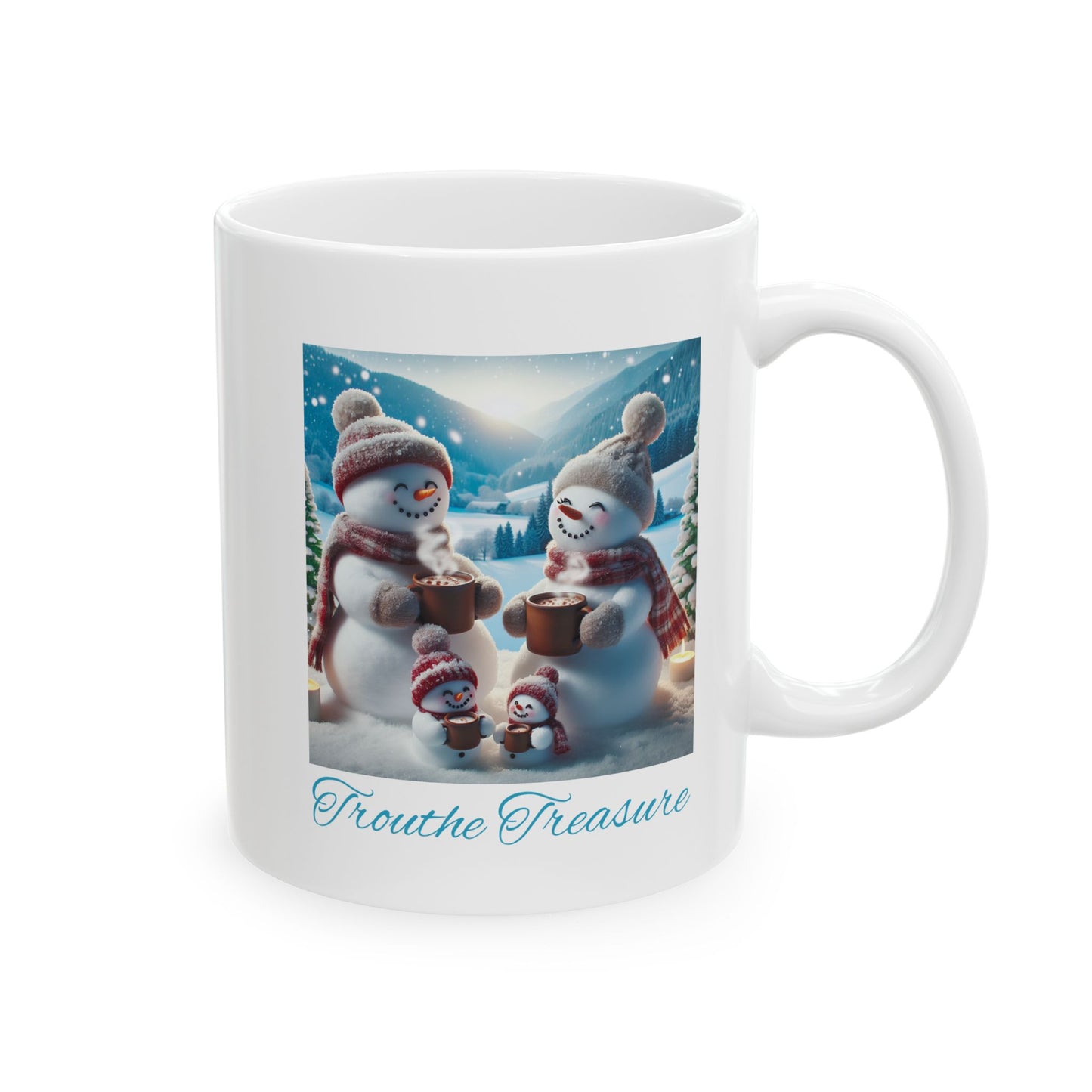 TT Snowman Family (W) - Ceramic Mug, (11oz, 15oz)