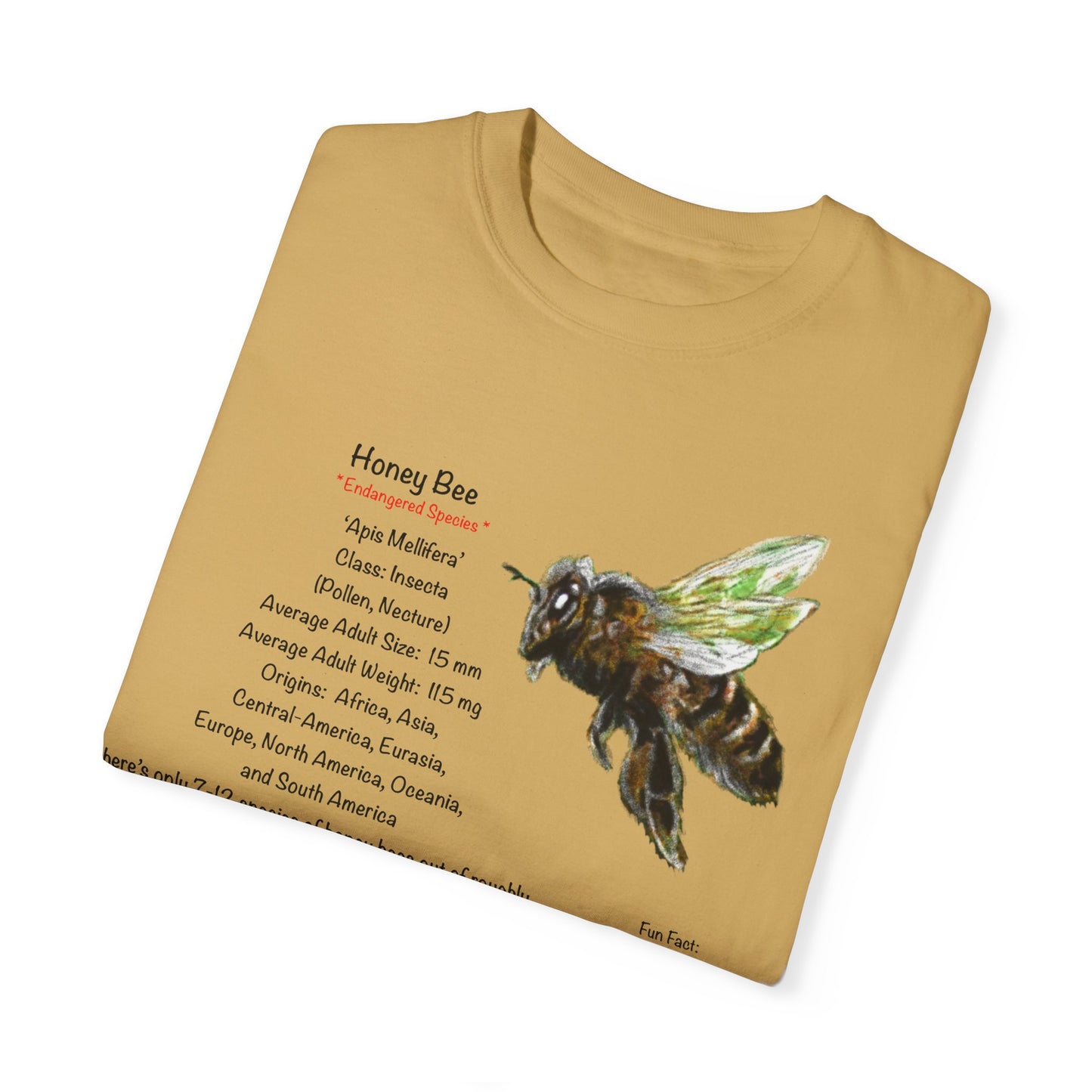 Endangered Honey Bee - Unisex Garment-Dyed T-shirt