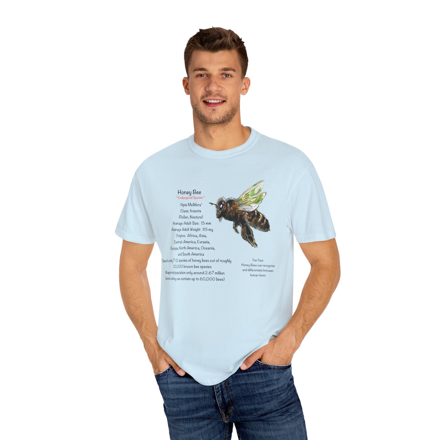 Endangered Honey Bee - Unisex Garment-Dyed T-shirt