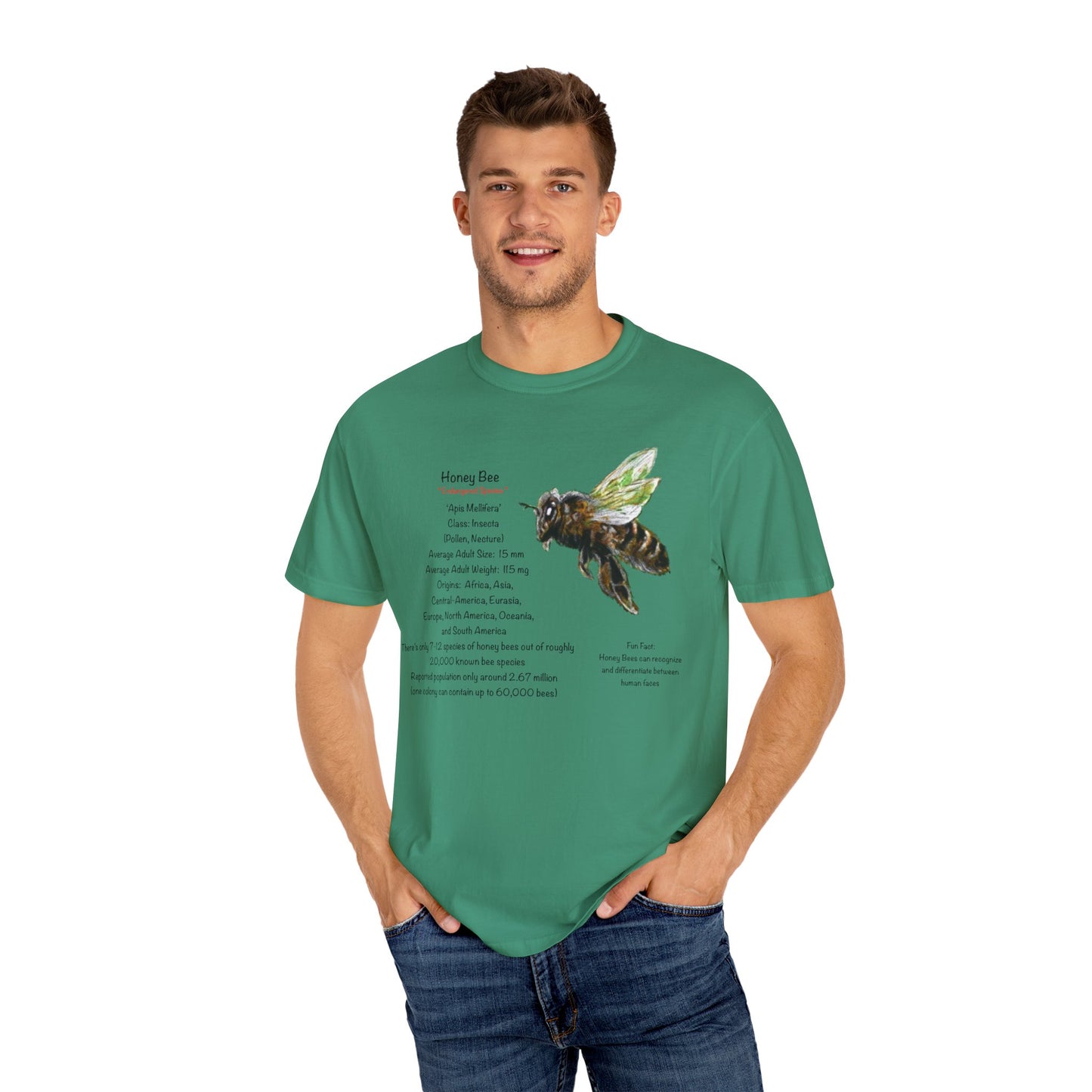 Endangered Honey Bee - Unisex Garment-Dyed T-shirt