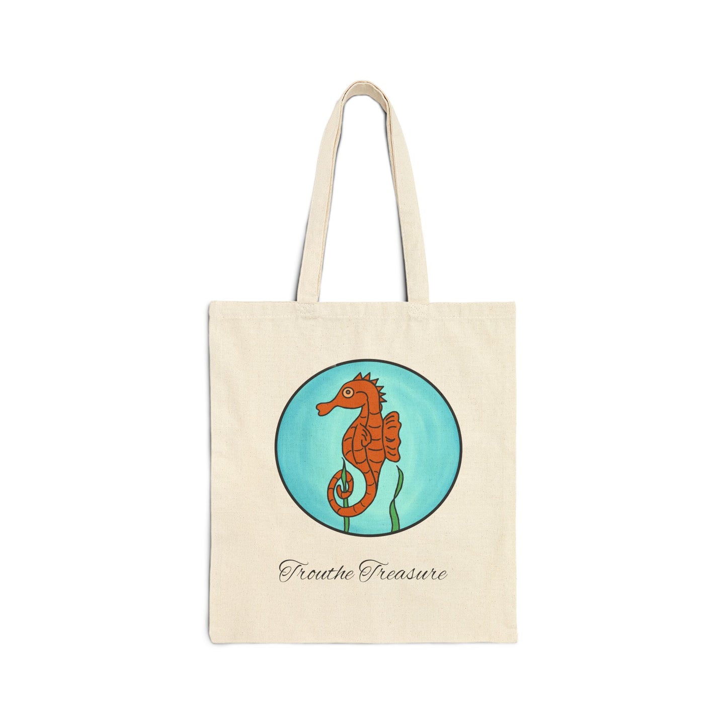 TT Seahorse - Cotton Canvas Tote Bag