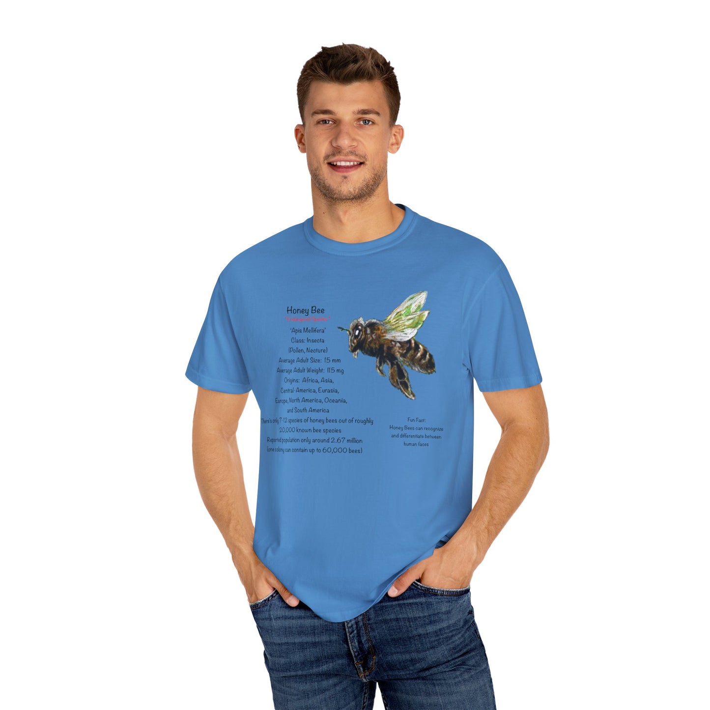 Endangered Honey Bee - Unisex Garment-Dyed T-shirt