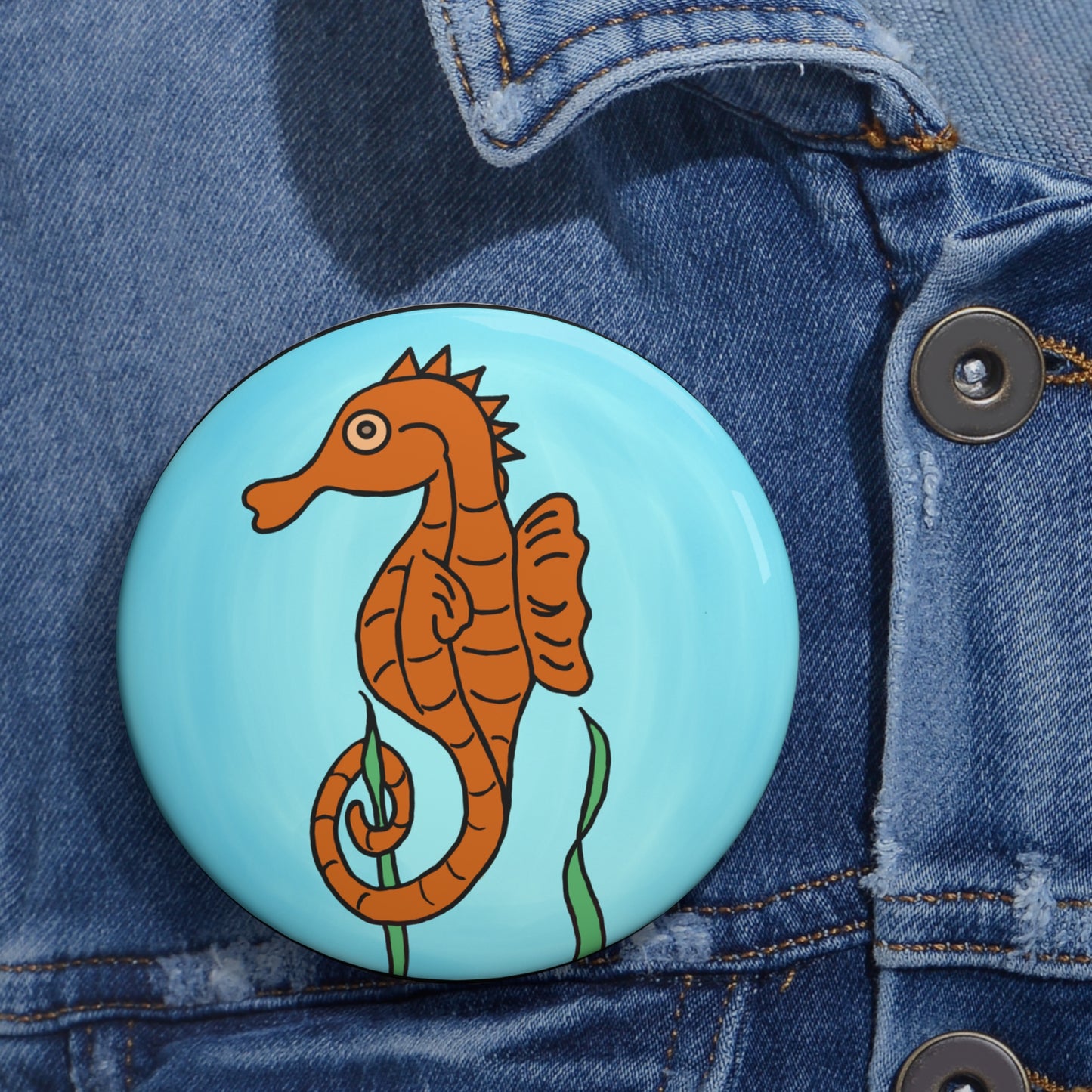 Seahorse - Custom Pin Buttons