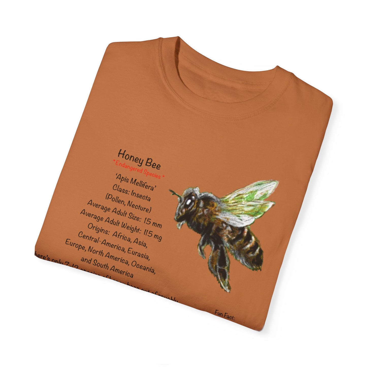 Endangered Honey Bee - Unisex Garment-Dyed T-shirt