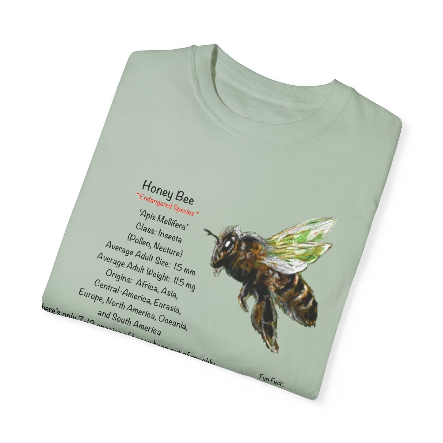 Endangered Honey Bee - Unisex Garment-Dyed T-shirt