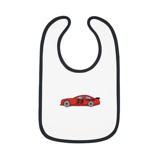 Race car - Baby Contrast Trim Jersey Bib