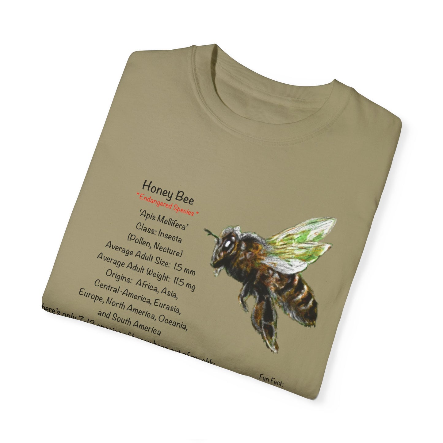 Endangered Honey Bee - Unisex Garment-Dyed T-shirt