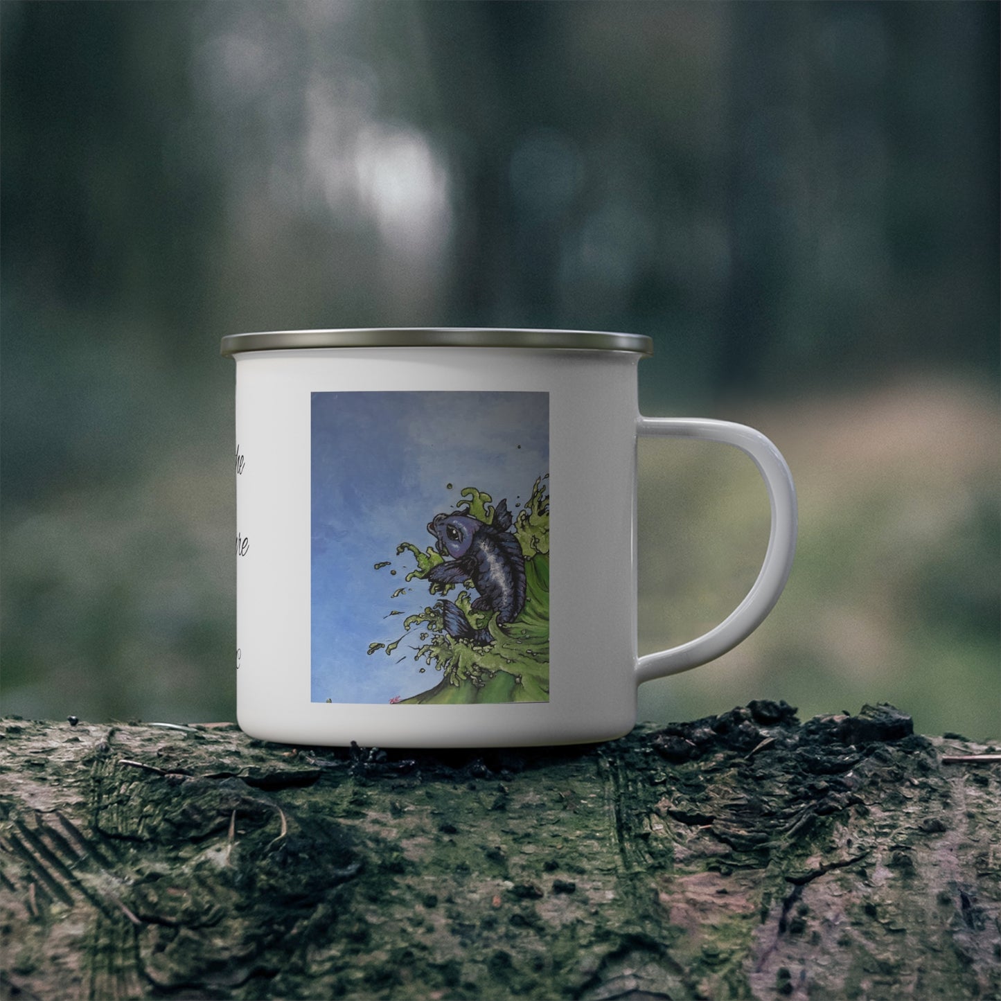 Koi painting - Enamel Camping Mug