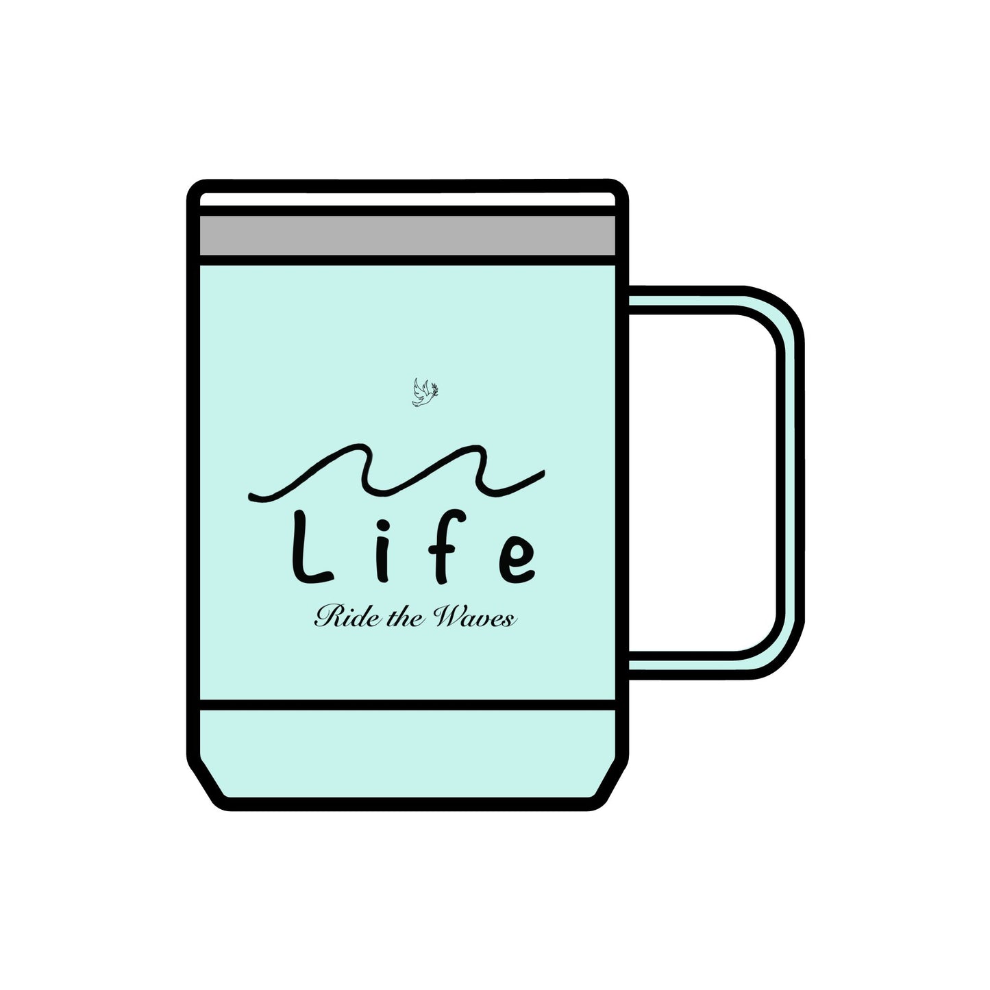 Life’s Waves - Coffee Mug Tumbler, 15oz