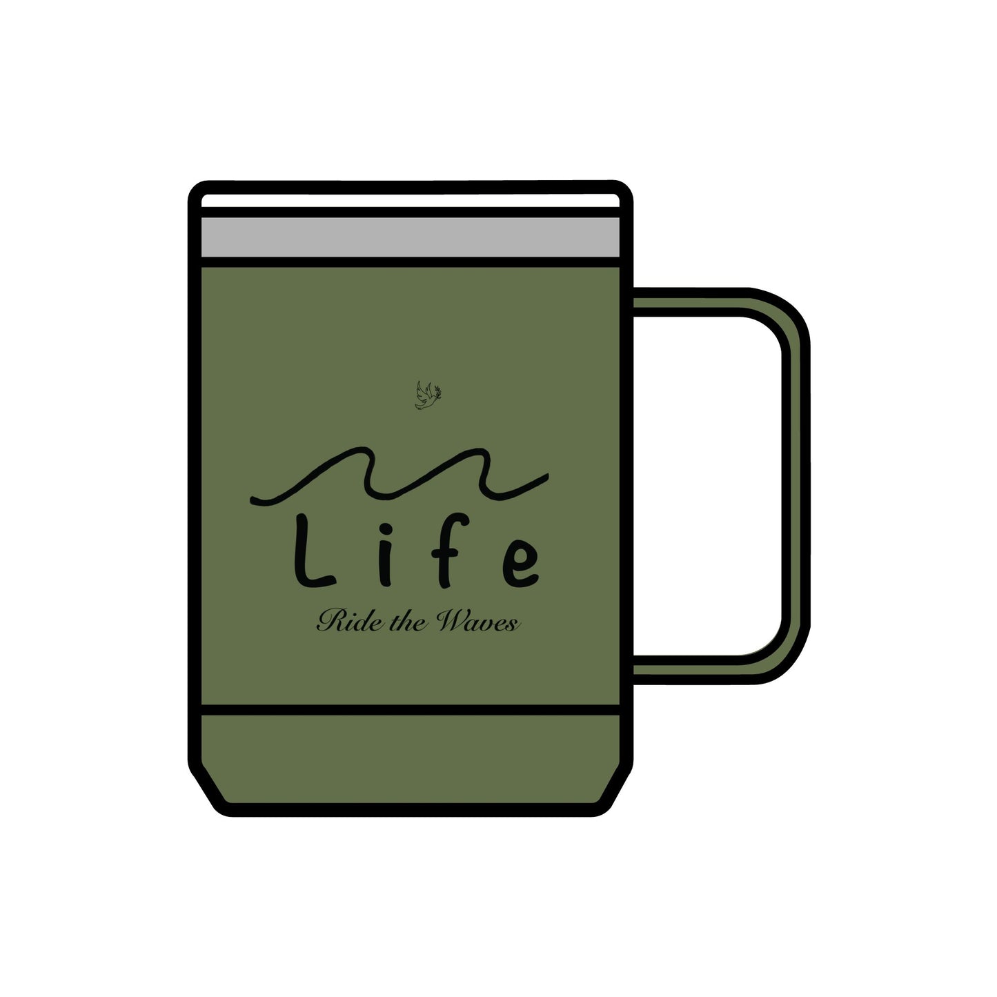 Life’s Waves - Coffee Mug Tumbler, 15oz