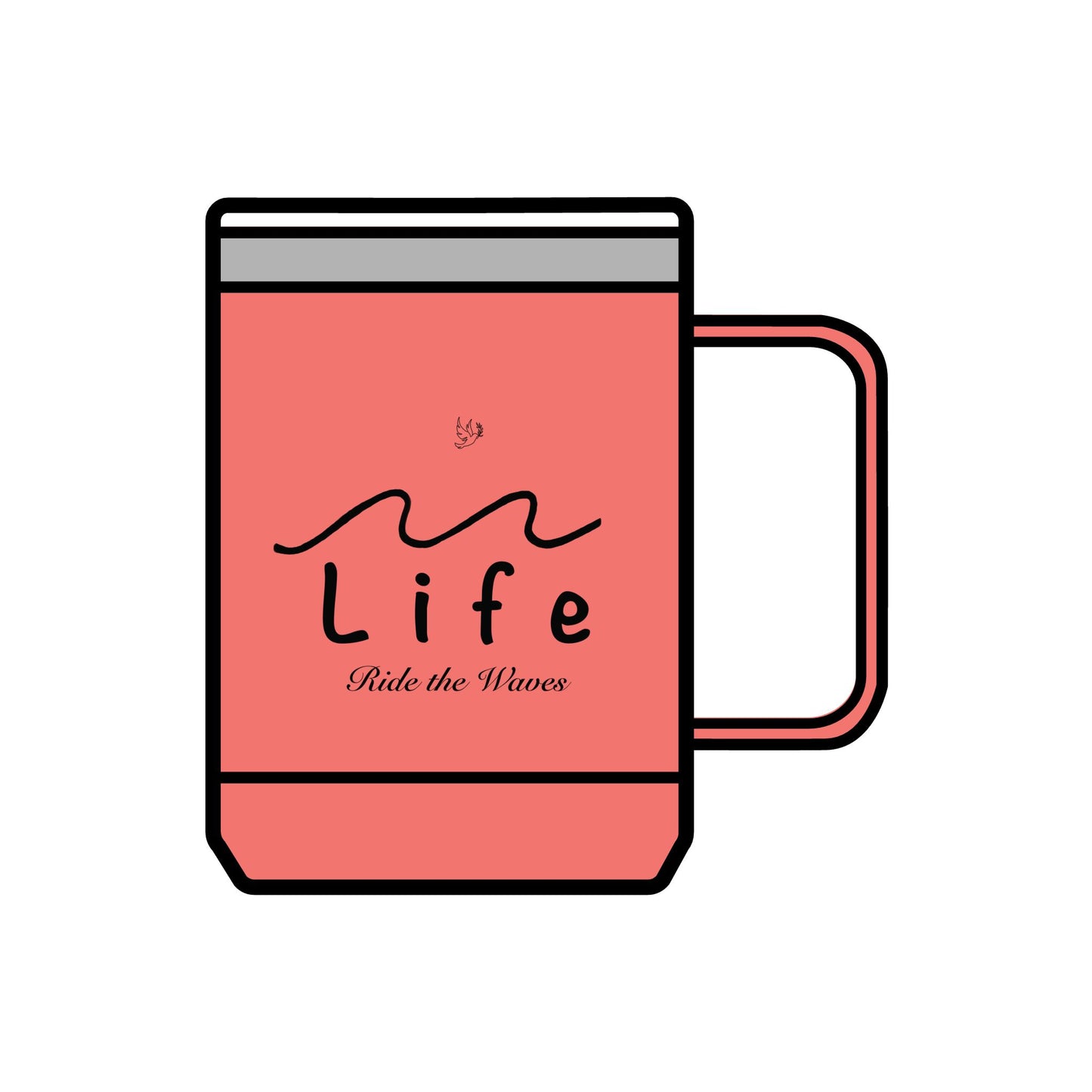 Life’s Waves - Coffee Mug Tumbler, 15oz