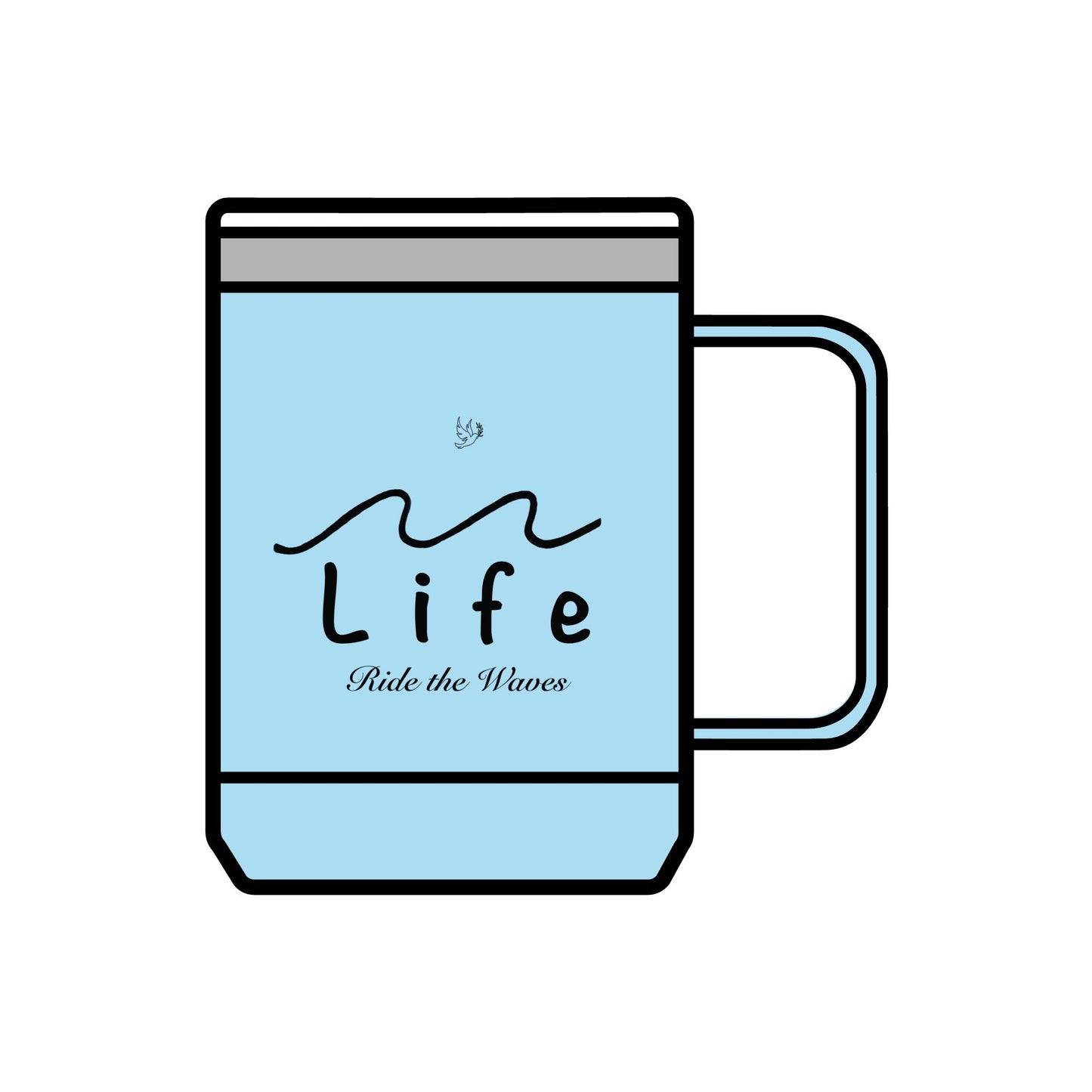 Life’s Waves - Coffee Mug Tumbler, 15oz