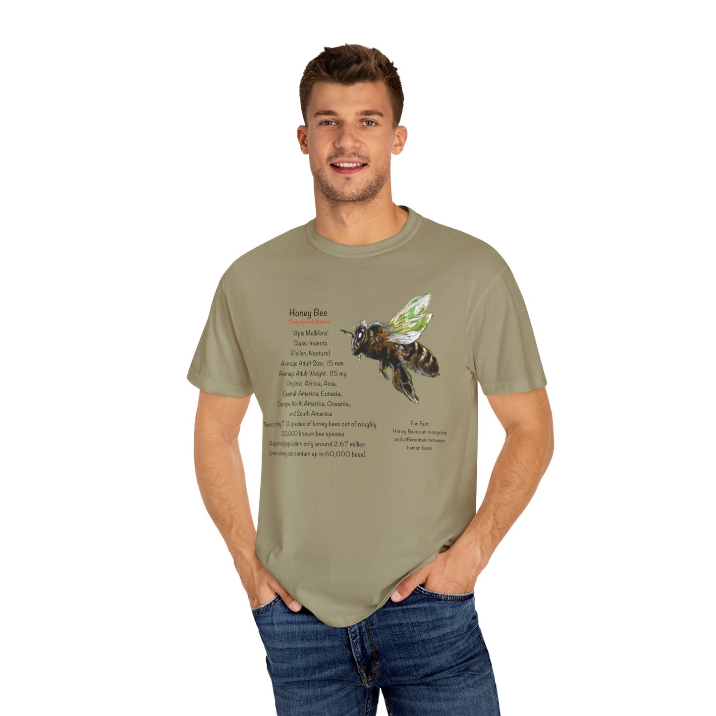 Endangered Honey Bee - Unisex Garment-Dyed T-shirt