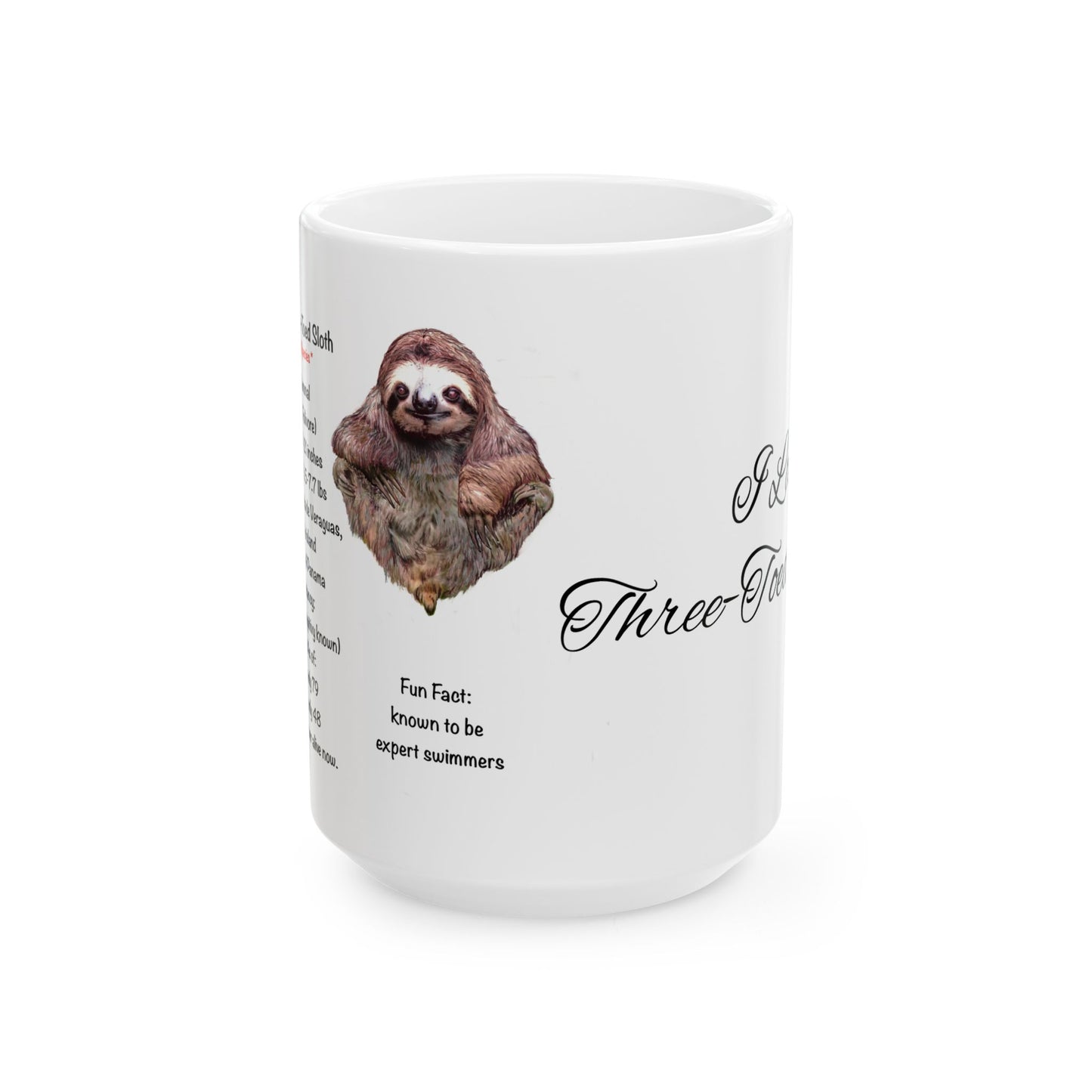 Tree-Toed Sloth - Ceramic Mug, (11oz, 15oz)