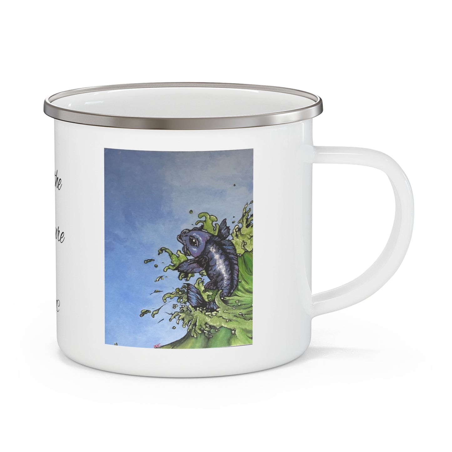 Koi painting - Enamel Camping Mug