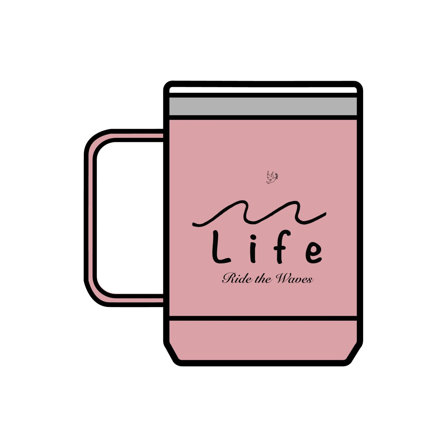 Life’s Waves - Coffee Mug Tumbler, 15oz