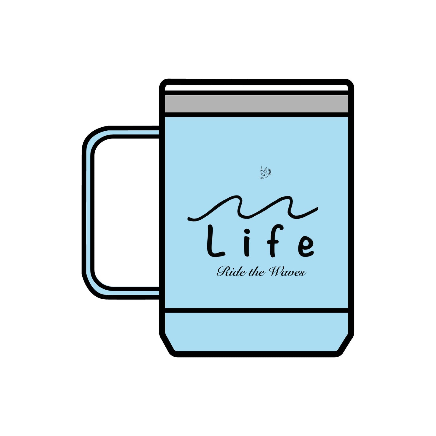 Life’s Waves - Coffee Mug Tumbler, 15oz