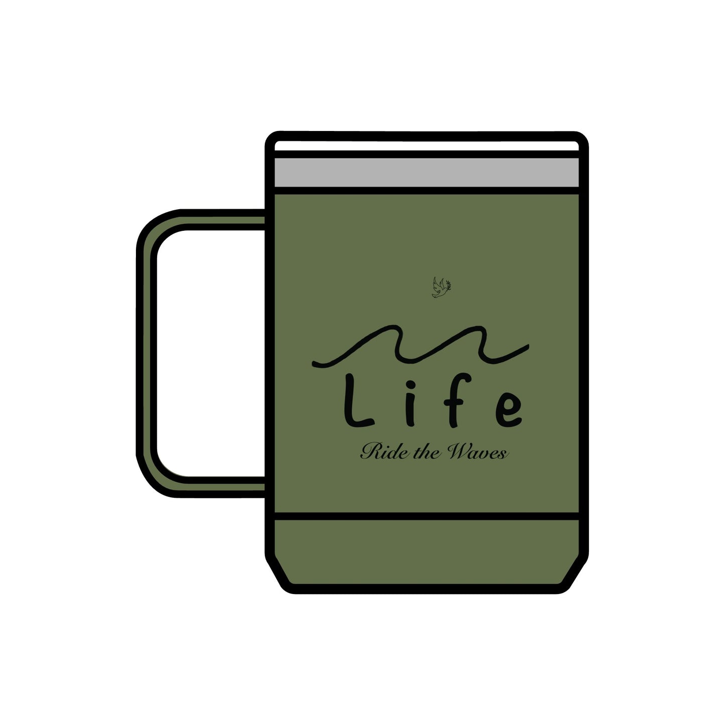 Life’s Waves - Coffee Mug Tumbler, 15oz