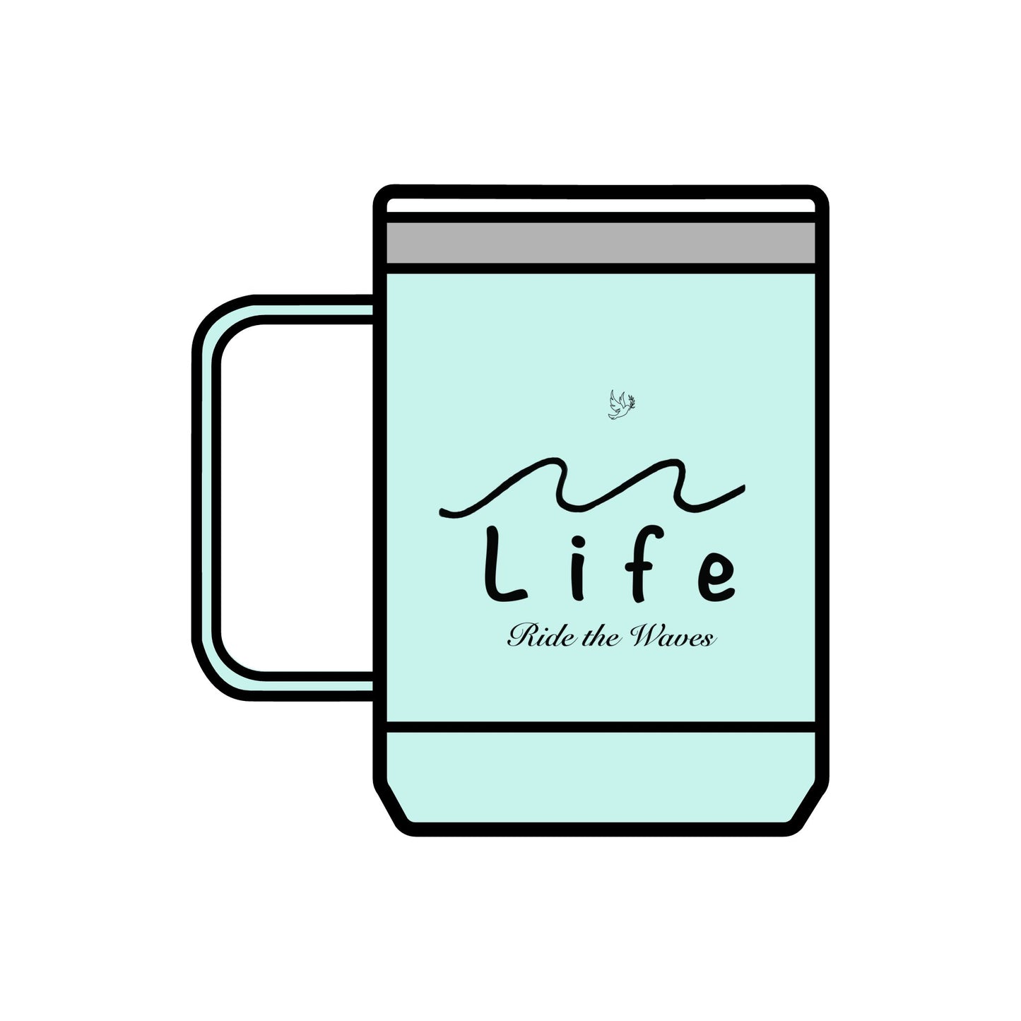 Life’s Waves - Coffee Mug Tumbler, 15oz